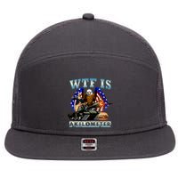 Wtf Is A Kilometer Eagle Badge American Signature Burger 7 Panel Mesh Trucker Snapback Hat