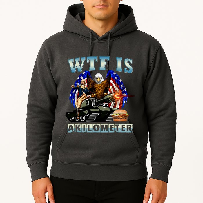 Wtf Is A Kilometer Eagle Badge American Signature Burger Hoodie