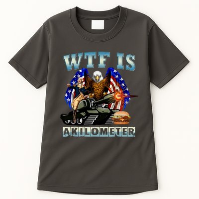 Wtf Is A Kilometer Eagle Badge American Signature Burger Tall T-Shirt
