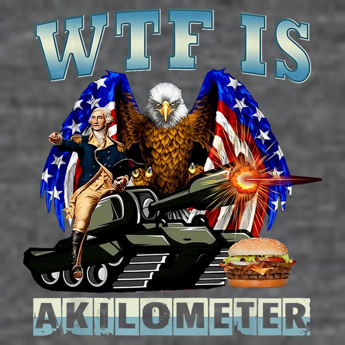 Wtf Is A Kilometer Eagle Badge American Signature Burger 7-Panel Snapback Hat