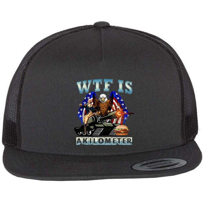 Wtf Is A Kilometer Eagle Badge American Signature Burger Flatbill Hat
