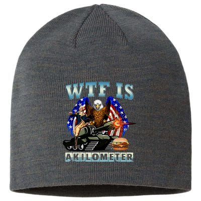 Wtf Is A Kilometer Eagle Badge American Signature Burger Sustainable Beanie
