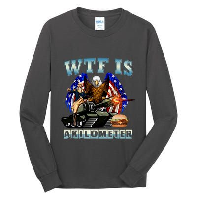 Wtf Is A Kilometer Eagle Badge American Signature Burger Tall Long Sleeve T-Shirt