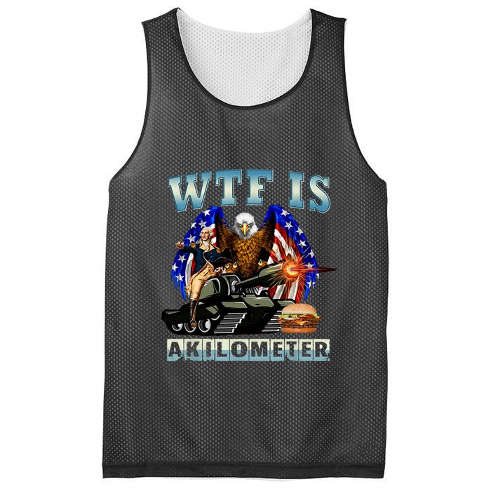 Wtf Is A Kilometer Eagle Badge American Signature Burger Mesh Reversible Basketball Jersey Tank