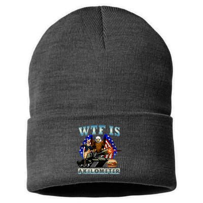 Wtf Is A Kilometer Eagle Badge American Signature Burger Sustainable Knit Beanie