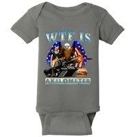 Wtf Is A Kilometer Eagle Badge American Signature Burger Baby Bodysuit