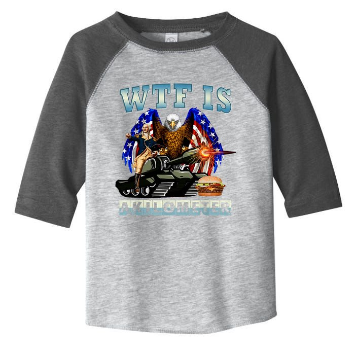 Wtf Is A Kilometer Eagle Badge American Signature Burger Toddler Fine Jersey T-Shirt