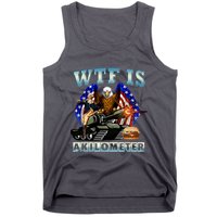 Wtf Is A Kilometer Eagle Badge American Signature Burger Tank Top