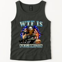 Wtf Is A Kilometer Eagle Badge American Signature Burger Tank Top