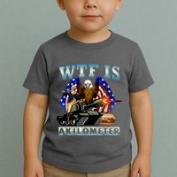 Wtf Is A Kilometer Eagle Badge American Signature Burger Toddler T-Shirt