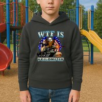 Wtf Is A Kilometer Eagle Badge American Signature Burger Kids Hoodie