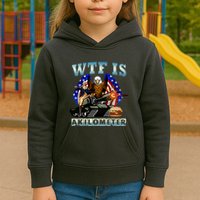 Wtf Is A Kilometer Eagle Badge American Signature Burger Kids Hoodie