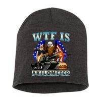Wtf Is A Kilometer Eagle Badge American Signature Burger Short Acrylic Beanie
