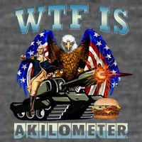 Wtf Is A Kilometer Eagle Badge American Signature Burger Short Acrylic Beanie