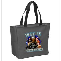 Wtf Is A Kilometer Eagle Badge American Signature Burger Zip Tote Bag