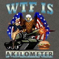 Wtf Is A Kilometer Eagle Badge American Signature Burger Cotton Canvas Backpack