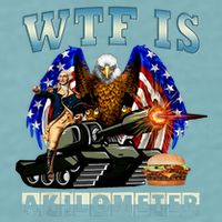 Wtf Is A Kilometer Eagle Badge American Signature Burger Sueded Cloud Jersey T-Shirt