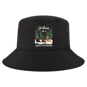 Walking In A Wiener Wonderland Dachshund Trio Cool Comfort Performance Bucket Hat