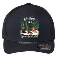 Walking In A Wiener Wonderland Dachshund Trio Flexfit Unipanel Trucker Cap