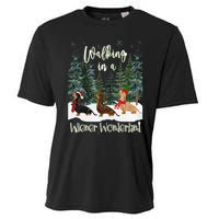 Walking In A Wiener Wonderland Dachshund Trio Cooling Performance Crew T-Shirt