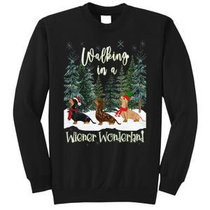 Walking In A Wiener Wonderland Dachshund Trio Sweatshirt