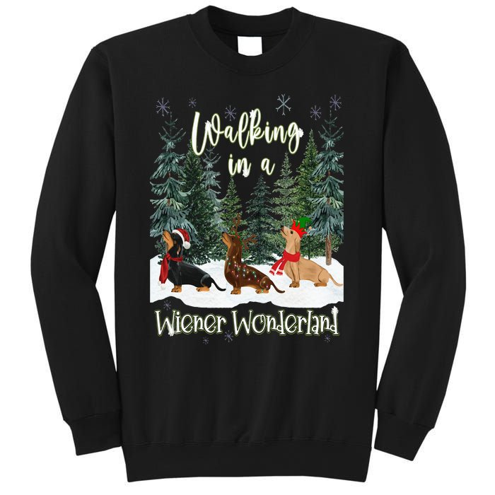 Walking In A Wiener Wonderland Dachshund Trio Sweatshirt