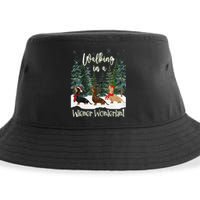 Walking In A Wiener Wonderland Dachshund Trio Sustainable Bucket Hat