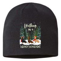 Walking In A Wiener Wonderland Dachshund Trio Sustainable Beanie