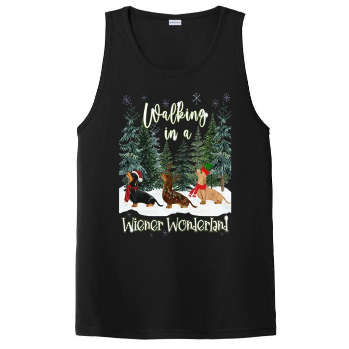 Walking In A Wiener Wonderland Dachshund Trio PosiCharge Competitor Tank