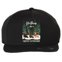 Walking In A Wiener Wonderland Dachshund Trio Wool Snapback Cap