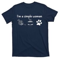 Womens Im A Simple Woman Knitting Gift For Knitters Christmas Gift T-Shirt