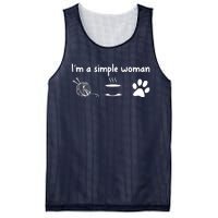 Womens Im A Simple Woman Knitting Gift For Knitters Christmas Gift Mesh Reversible Basketball Jersey Tank