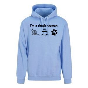 Womens Im A Simple Woman Knitting Gift For Knitters Christmas Gift Unisex Surf Hoodie