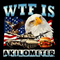 Wtf Is A Kilometer Eagle Badge American Funny 4th Of July 16oz Travel Tumbler