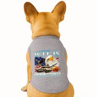 Wtf Is A Kilometer Eagle Badge American Funny 4th Of July Doggie Tank