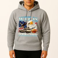 Wtf Is A Kilometer Eagle Badge American Funny 4th Of July Hoodie