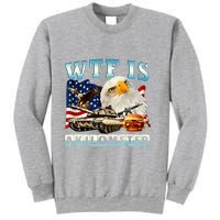 Wtf Is A Kilometer Eagle Badge American Funny 4th Of July Sweatshirt