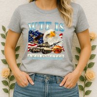 Wtf Is A Kilometer Eagle Badge American Funny 4th Of July Womens T-Shirt