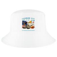 Wtf Is A Kilometer Eagle Badge American Funny 4th Of July Cool Comfort Performance Bucket Hat