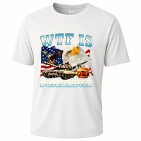 Wtf Is A Kilometer Eagle Badge American Funny 4th Of July Performance Shirt
