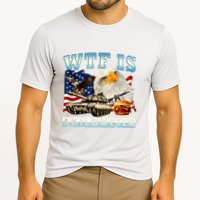 Wtf Is A Kilometer Eagle Badge American Funny 4th Of July Performance Shirt