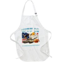 Wtf Is A Kilometer Eagle Badge American Funny 4th Of July Apron