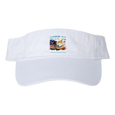 Wtf Is A Kilometer Eagle Badge American Funny 4th Of July Visor