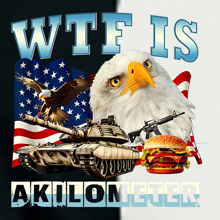 Wtf Is A Kilometer Eagle Badge American Funny 4th Of July Infant Baby Jersey Bodysuit
