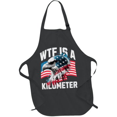 Wtf Is A Kilometer Eagle Badge American Vintage Humor Apron