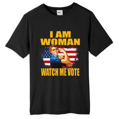 Woman I Am Woman Watch Me Vote Tall Fusion ChromaSoft Performance T-Shirt