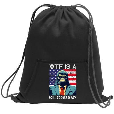 Wtf Is A Kilogram Bigfoot Political 4th Of July Usa Pride Sweatshirt Cinch Pack Bag