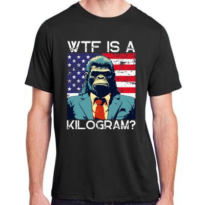 Wtf Is A Kilogram Bigfoot Political 4th Of July Usa Pride Adult ChromaSoft Performance T-Shirt