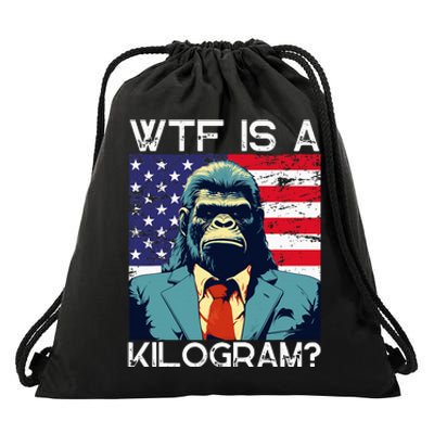 Wtf Is A Kilogram Bigfoot Political 4th Of July Usa Pride Drawstring Bag