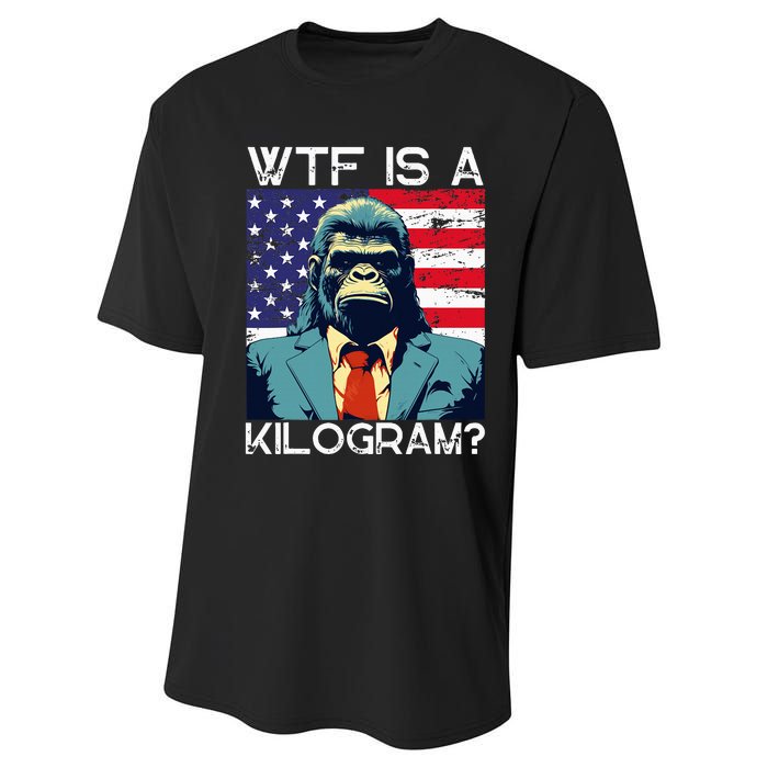 Wtf Is A Kilogram Bigfoot Political 4th Of July Usa Pride Performance Sprint T-Shirt